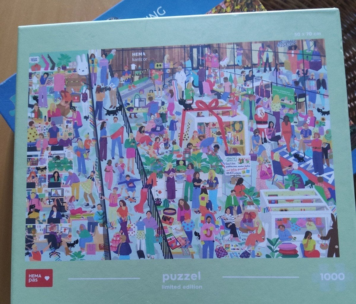Hema puzzel 1000, Ophalen of Verzenden, 500 t/m 1500 stukjes, Zo goed als nieuw, Legpuzzel