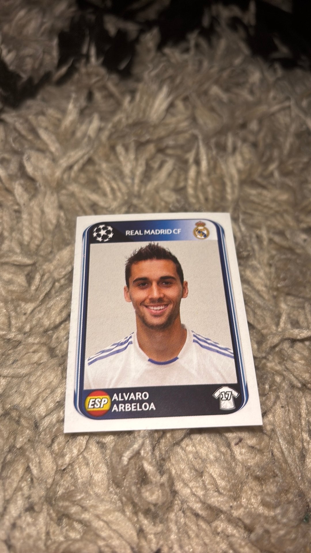 Panini voetbalplaatje 2010-2011 real madrid arbeloa, Ophalen of Verzenden, Zo goed als nieuw, Buitenlandse clubs, Poster, Plaatje of Sticker