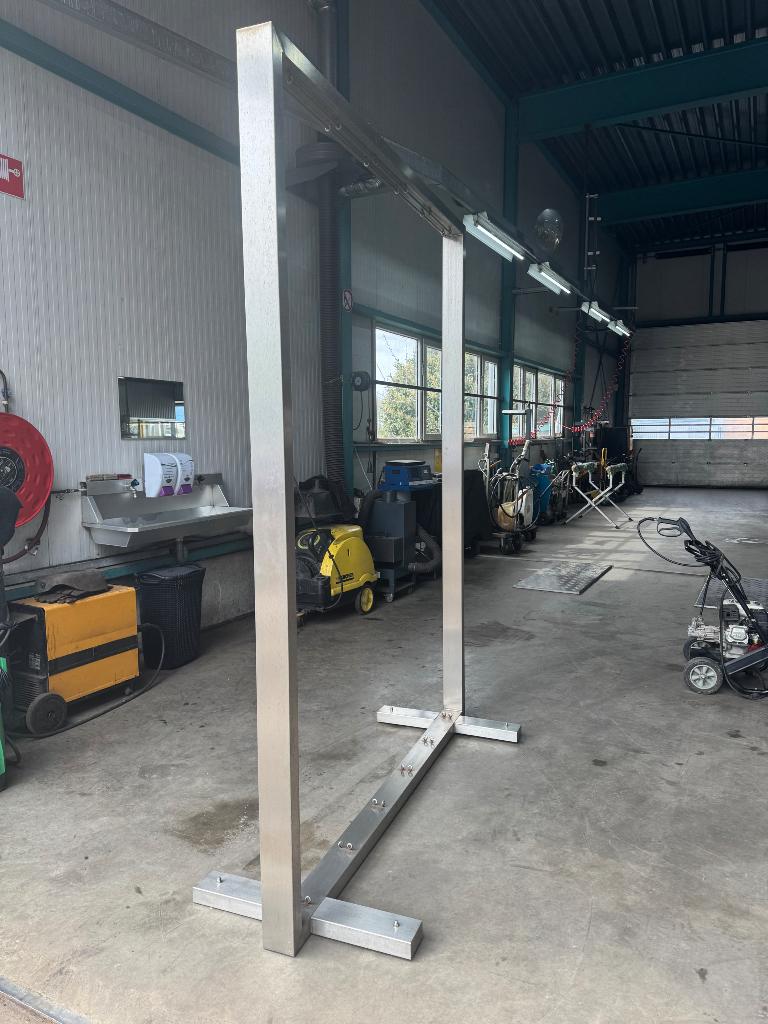 Reclamebord frame RVS op wielen, Verzamelen, Merken en Reclamevoorwerpen, Ophalen, Nieuw, Reclamebord