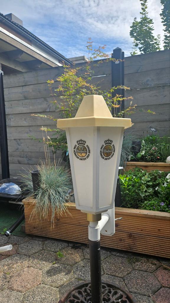 Warsteiner Bier Lamp - Unieke Buitenverlichting, Ophalen, Gebruikt, Vintage, Industrieel, Reclame, Bier