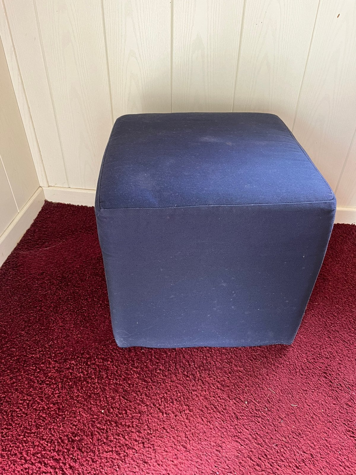 Blauwe poef gratis, Ophalen, Minder dan 50 cm, Gebruikt, Minder dan 50 cm