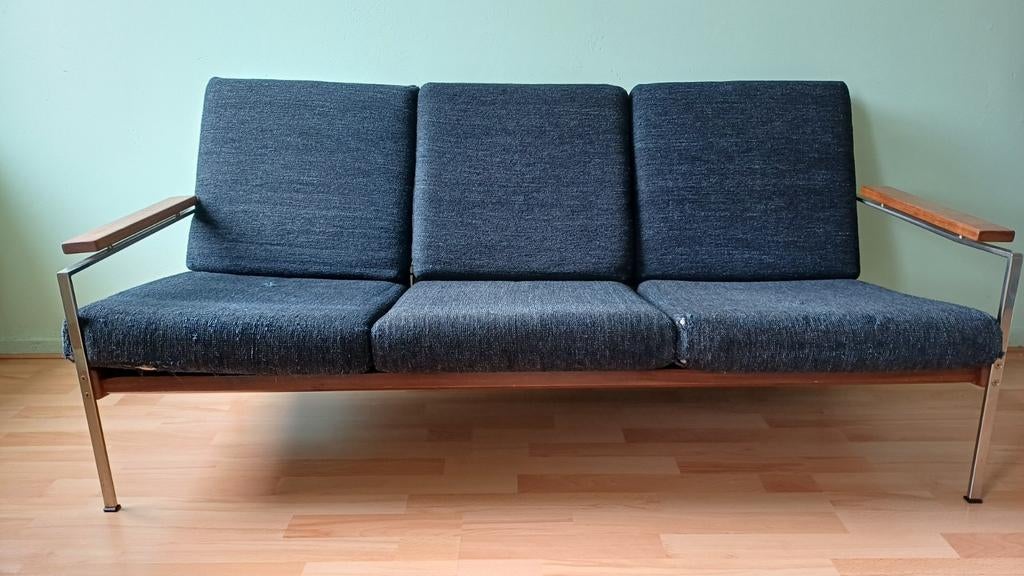 Vintage driezitsbank, designer Rob Parry voor Gelderland,, Huis en Inrichting, Banken | Bankstellen, Ophalen, Gebruikt, Vintage, Mid-century modern