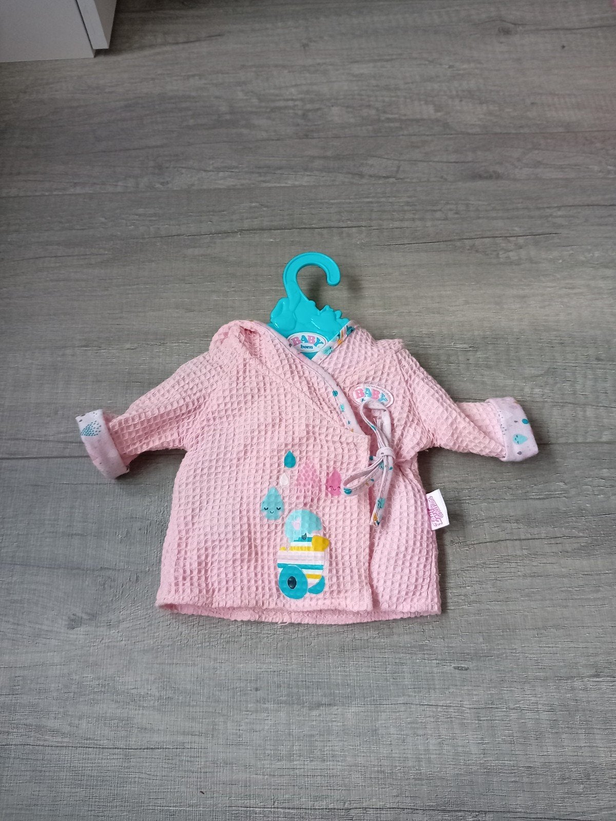 Baby Born badjas roze wafelstof met capuchon, Kinderen en Baby's, Speelgoed | Poppen, Ophalen of Verzenden, Babypop