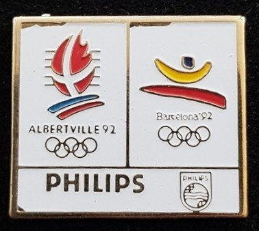 Philips- Albertsville '92-Barcelona'92 pin pin, Verzenden, Nieuw, Sport, Speldje of Pin