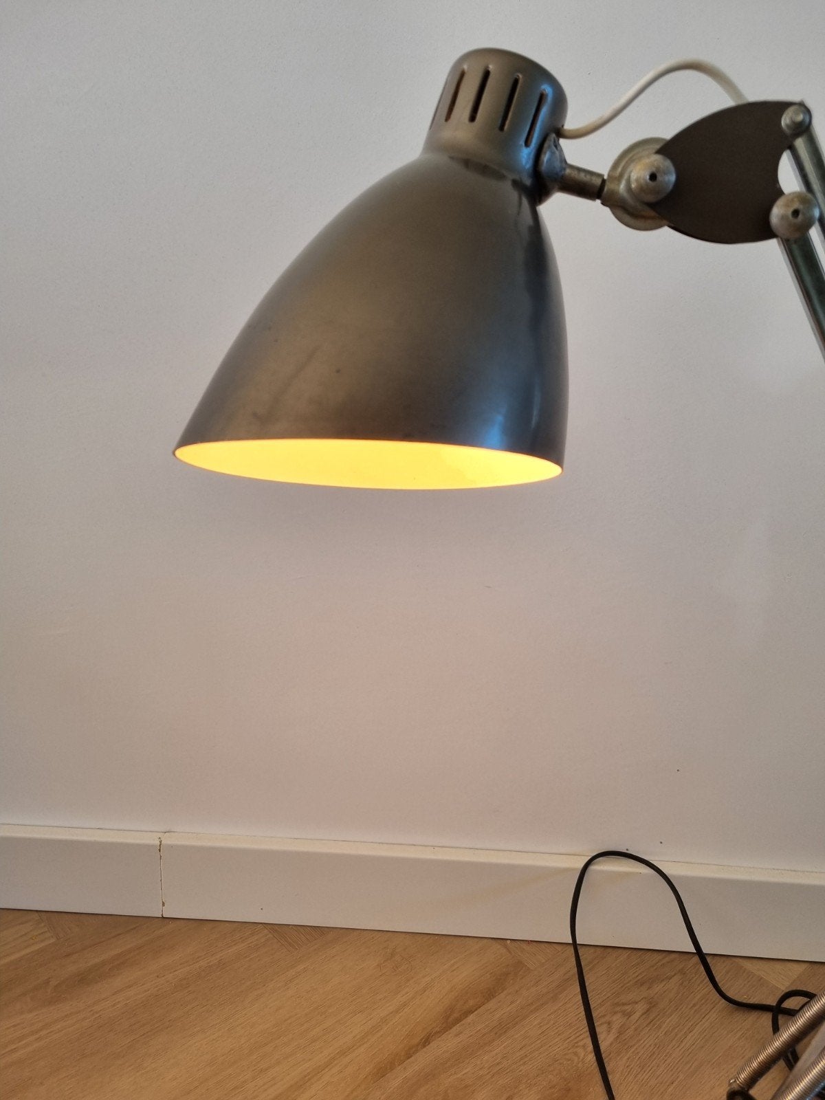 Vintage Lupela Bureaulamp - Made in Spain, Gebruikt, Overige merken, Vintage, Grijs