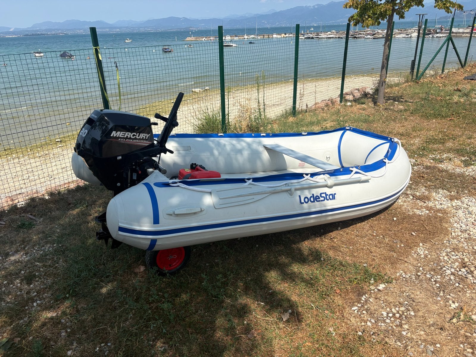 Lodestar NSA340 met Mercury 20pk EFI kortstaart, Ophalen, Airdeck, Inclusief motor, Zo goed als nieuw