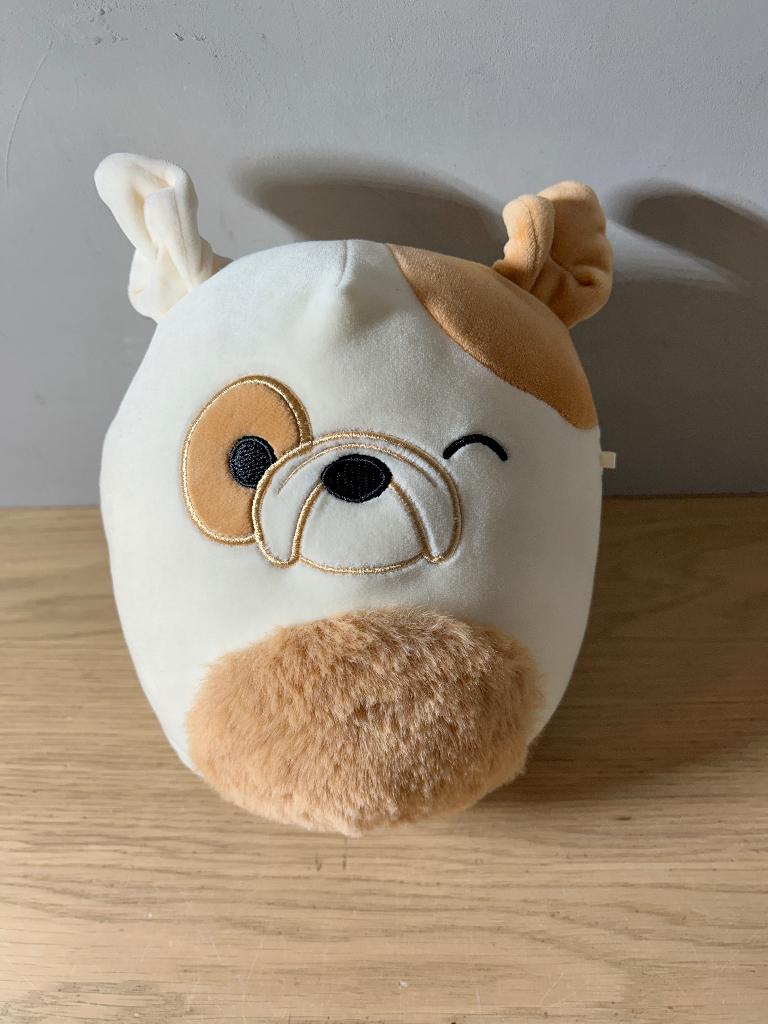 Squishmallows Knuffel Brick de Bulldog, Ophalen of Verzenden, Zo goed als nieuw, Overige typen