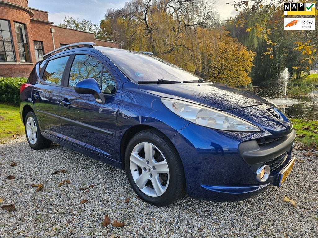 Peugeot 207 SW 1.6 VTi XS AUTOMAAT/airco/CRUISE/leder, Auto's, Peugeot, Gebruikt, 4 cilinders, Blauw, 600 kg