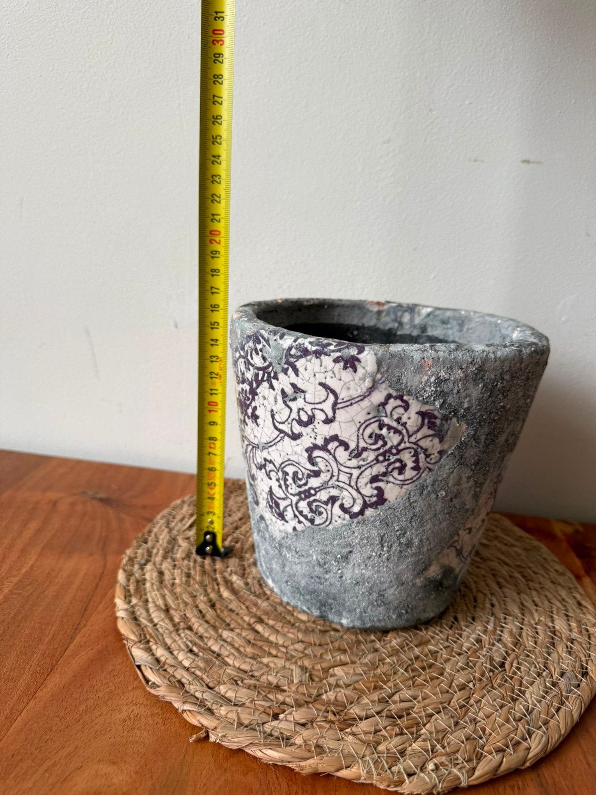 Unieke bloempot, Rond, Ophalen of Verzenden, Zo goed als nieuw, Binnen