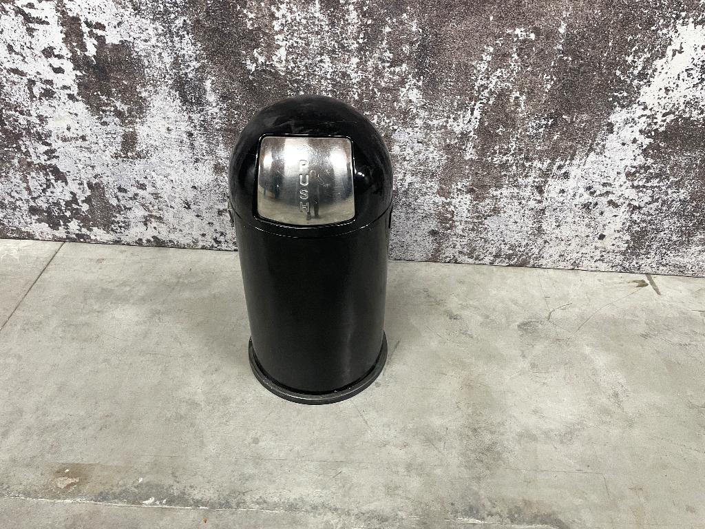Afvalbak Wesco Pushboy, 22 liter Zwart, 40 liter of meer, Ophalen of Verzenden, Gebruikt, Metaal