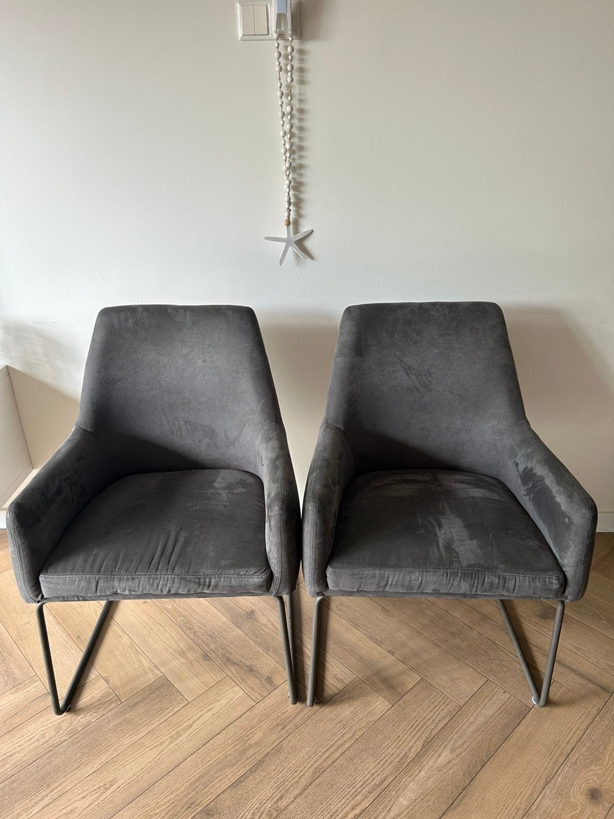 4 eetkamerstoelen, Huis en Inrichting, Stoelen, Ophalen, Gebruikt, Vier, Metaal