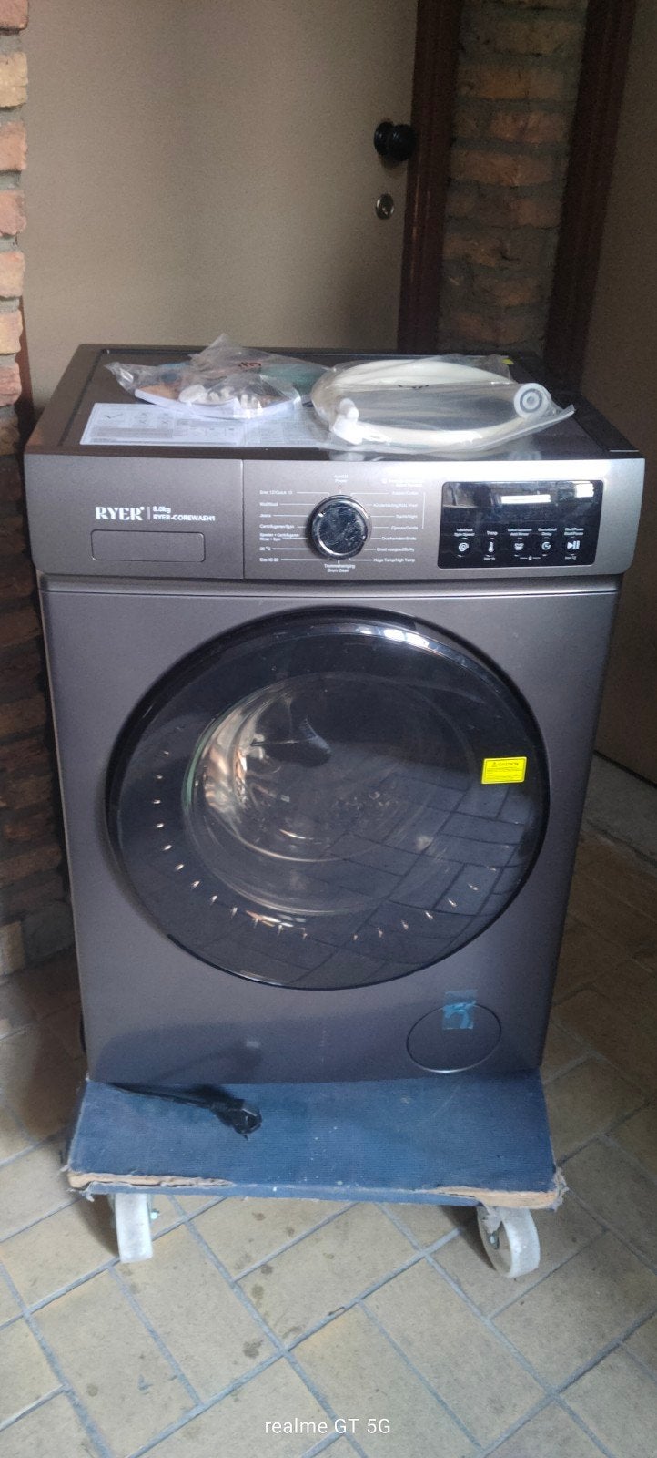 RYER Wasmachine 8.0kg - Transportschade, Ophalen, 1200 tot 1600 toeren, 8 tot 10 kg, Nieuw