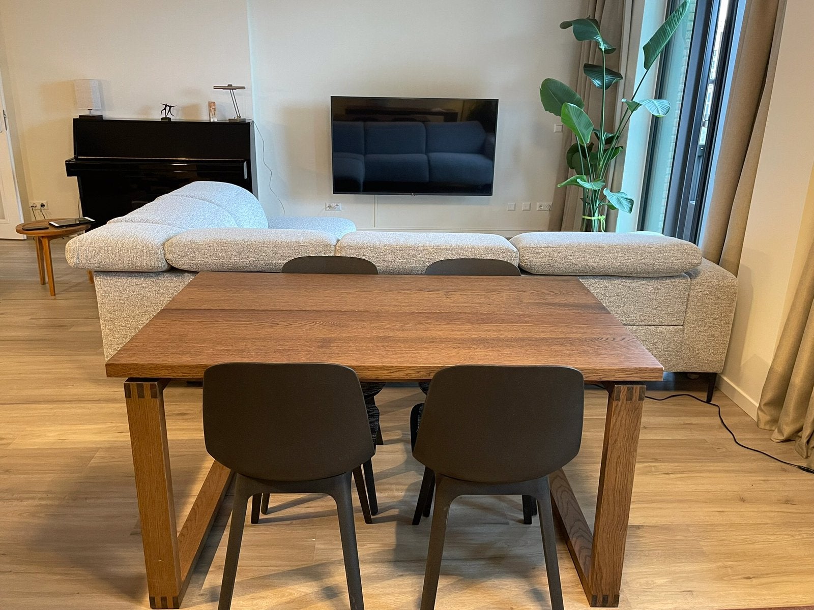 Ikea MORBYLANGA eettafel, Ophalen, 100 tot 150 cm, 50 tot 100 cm, Zo goed als nieuw