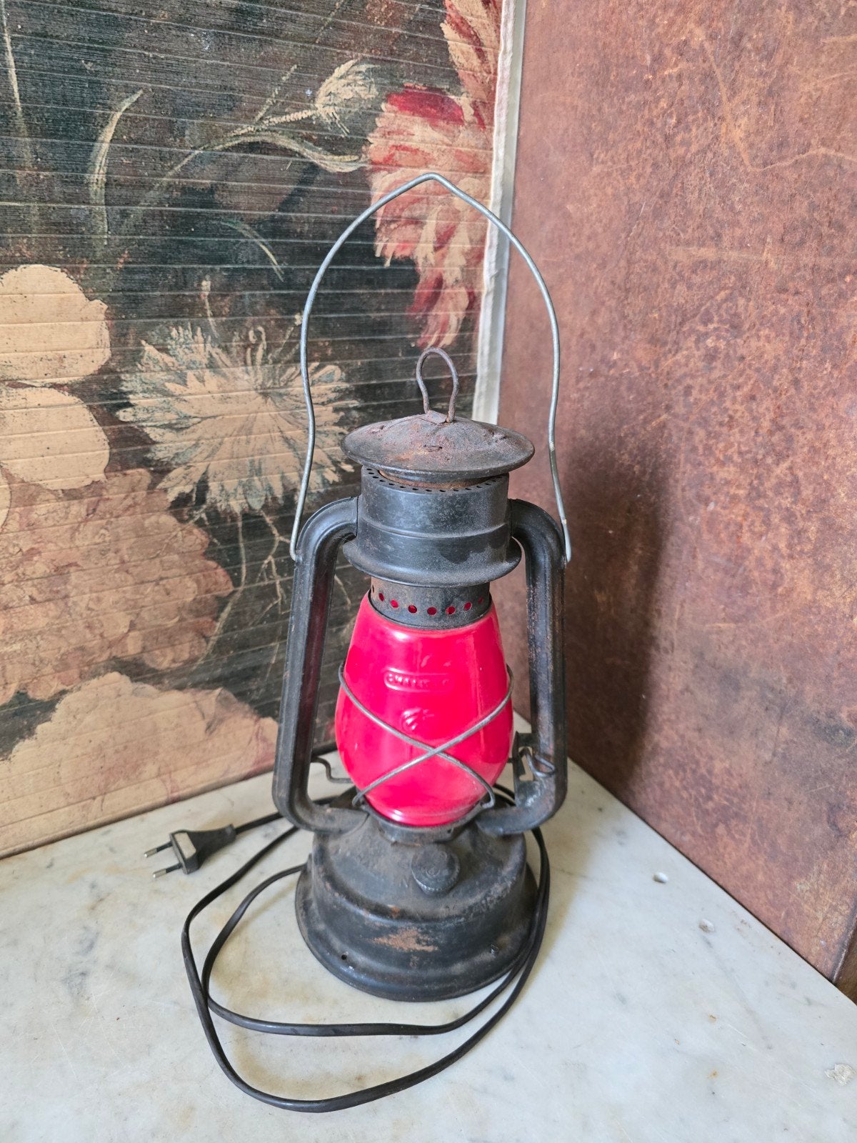 Oude stormlantaarn, Antiek en Kunst, Antiek | Lampen, Ophalen of Verzenden