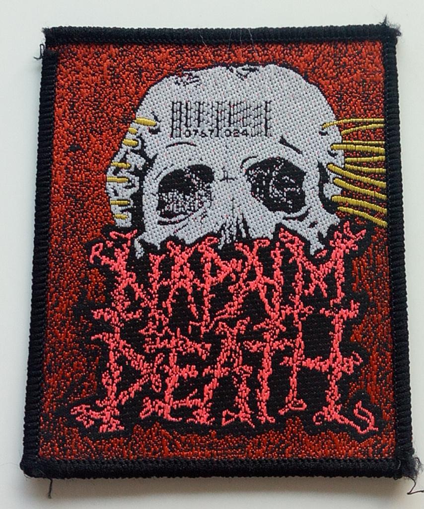 NAPALM DEATH vintage 1989 mentally murdered patch n95 metal, Verzamelen, Verzenden, Nieuw, Kleding