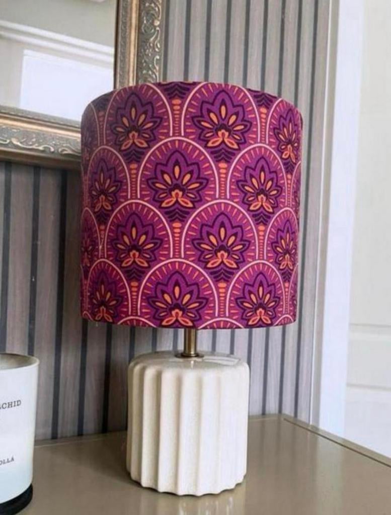 Vintage stijlvolle tafellamp! Lampenvoet/ lampenkap NIEUW, Ophalen of Verzenden, Minder dan 10 m², Oranje