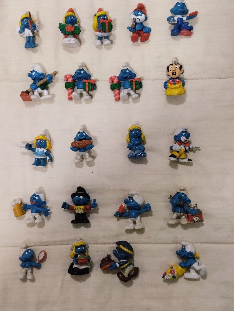 smurfen , apart of in 1 lot : deel 11, Ophalen of Verzenden, Gebruikt, Verschillende Smurfen, Poppetje, Figuurtje of Knuffel