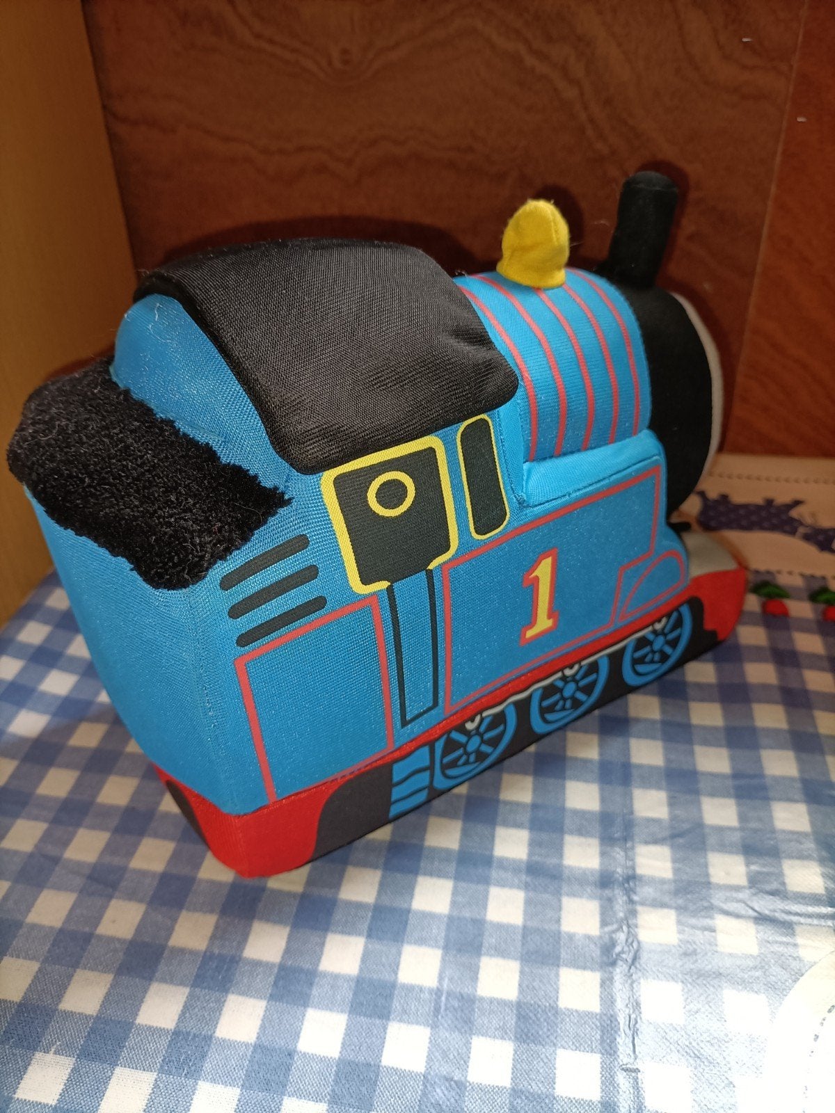 Thomas de trein knuffel blauw 22 cm lang, Ophalen of Verzenden, Zo goed als nieuw