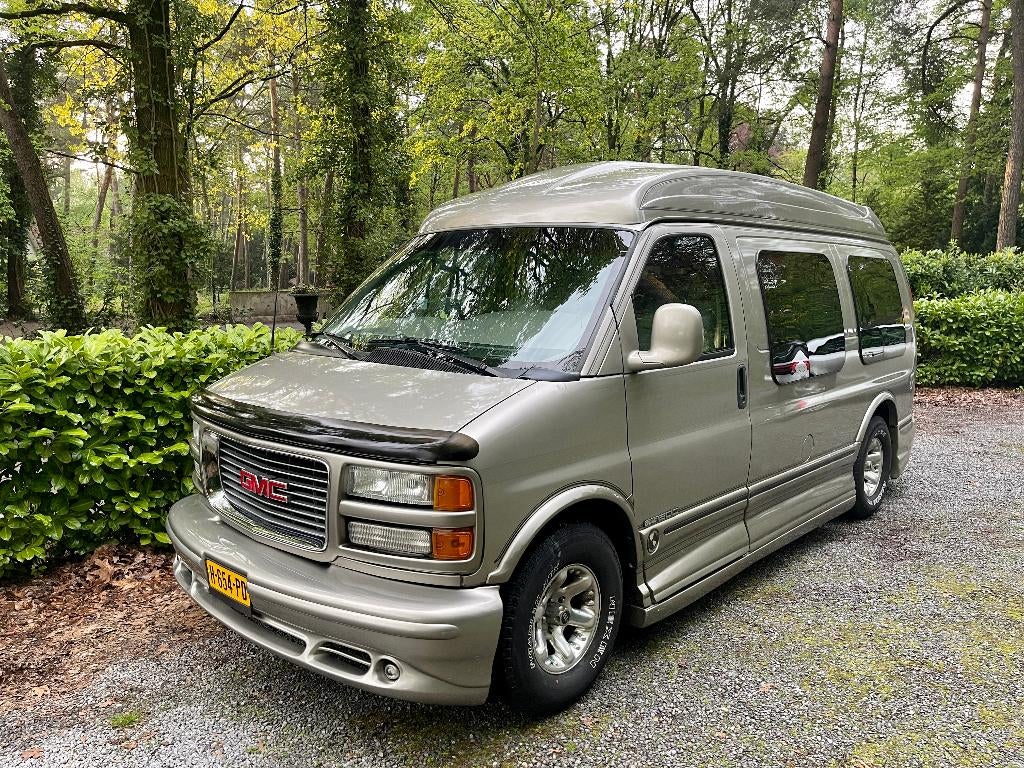 GMC Savana 5.7L V8 Camper – LPG – Volledig uitgerust, Caravans en Kamperen, Campers, Automaat, Buscamper of Camperbus, Tot en met 2