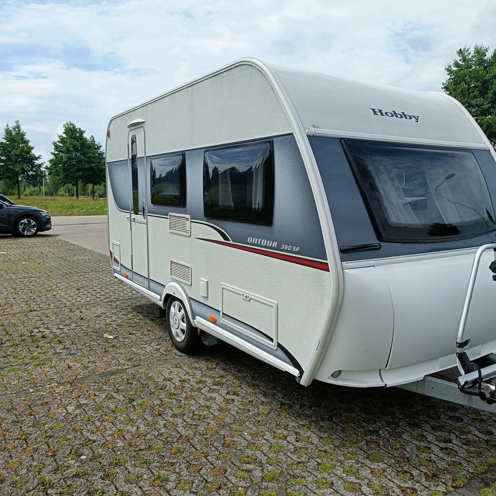 Hobby 390 SF 2017+MOVER+VOORTENT+LUIFEL+FIETSENDR.ETC IZGST!, Schokbreker, Rondzit, Hobby, Dwarsbed