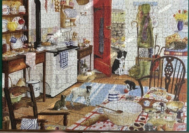 HOP puzzel: Farm house Kitchen. 1000 stukjes., Ophalen of Verzenden, 500 t/m 1500 stukjes, Zo goed als nieuw