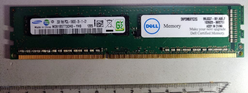 2GB DDR3 1333MHz, Gebruikt, DDR3, Ophalen of Verzenden, Desktop