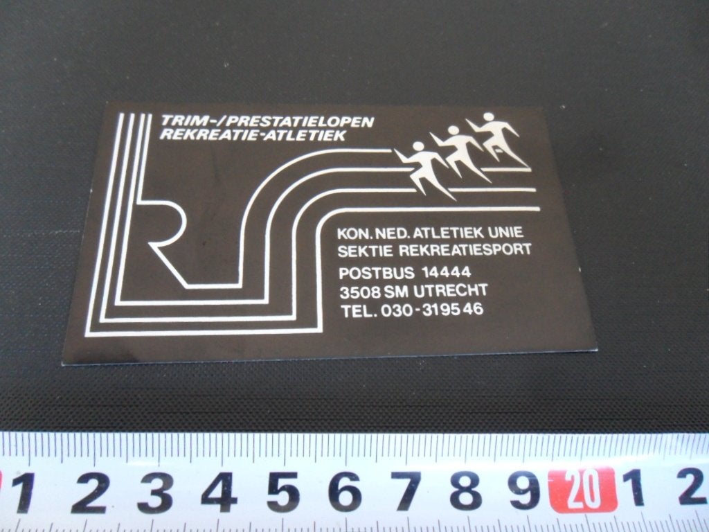 sticker Utrecht Kon. Ned. Atletiek Unie Sektie Rekreatiespor, Ophalen, Zo goed als nieuw