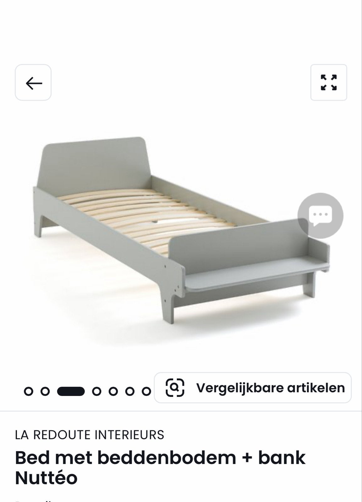 La redoute kinderbed met bankje, Ophalen