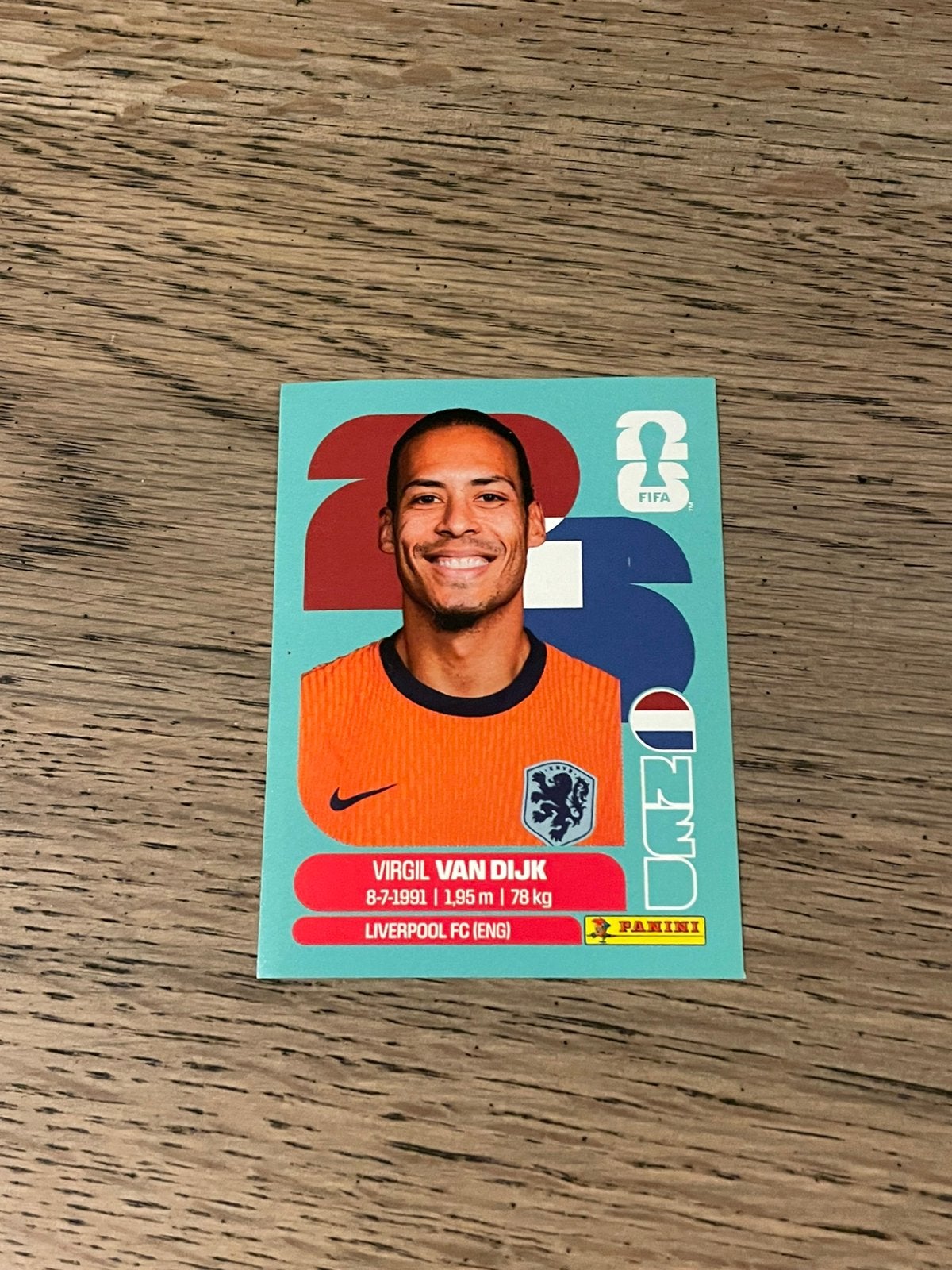 Panini Fifa 2026 Sticker Virgil van Dijk, Verzenden, Nieuw, Buitenlandse clubs, Poster, Plaatje of Sticker