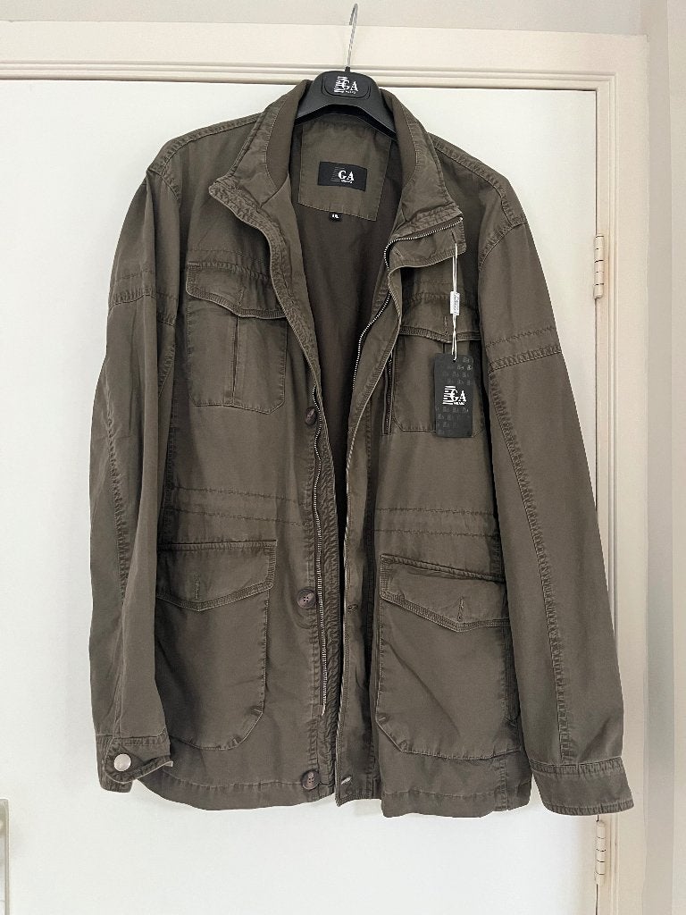 Tussen jas heren maat XL, bruingroen, Bruin, Ophalen of Verzenden, G A Milano, Maat 56/58 (XL)