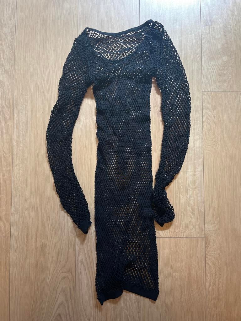Zwarte fishnet body ZGAN - One size, Kleding | Dames, Maat 38/40 (M), Zwart, Ophalen of Verzenden, Zo goed als nieuw
