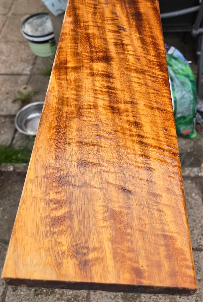 Unieke Plank Mastergrade Fiddleback Tasmanian Blackwood (245, Doe-het-zelf en Verbouw, Hout en Planken, Ophalen, 25 tot 50 mm