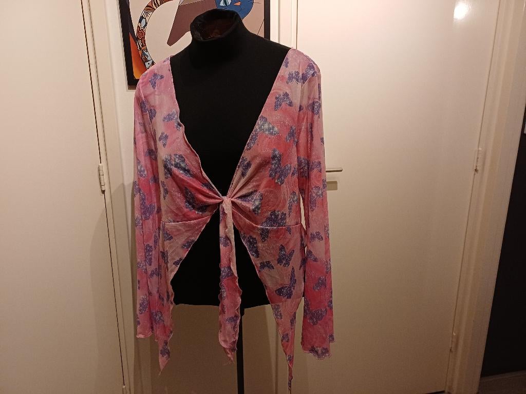 Nieuwstaat roze lila bolero bloes Shein mt 3XL, Maat 46/48 (XL) of groter, Ophalen of Verzenden, Zo goed als nieuw, Roze