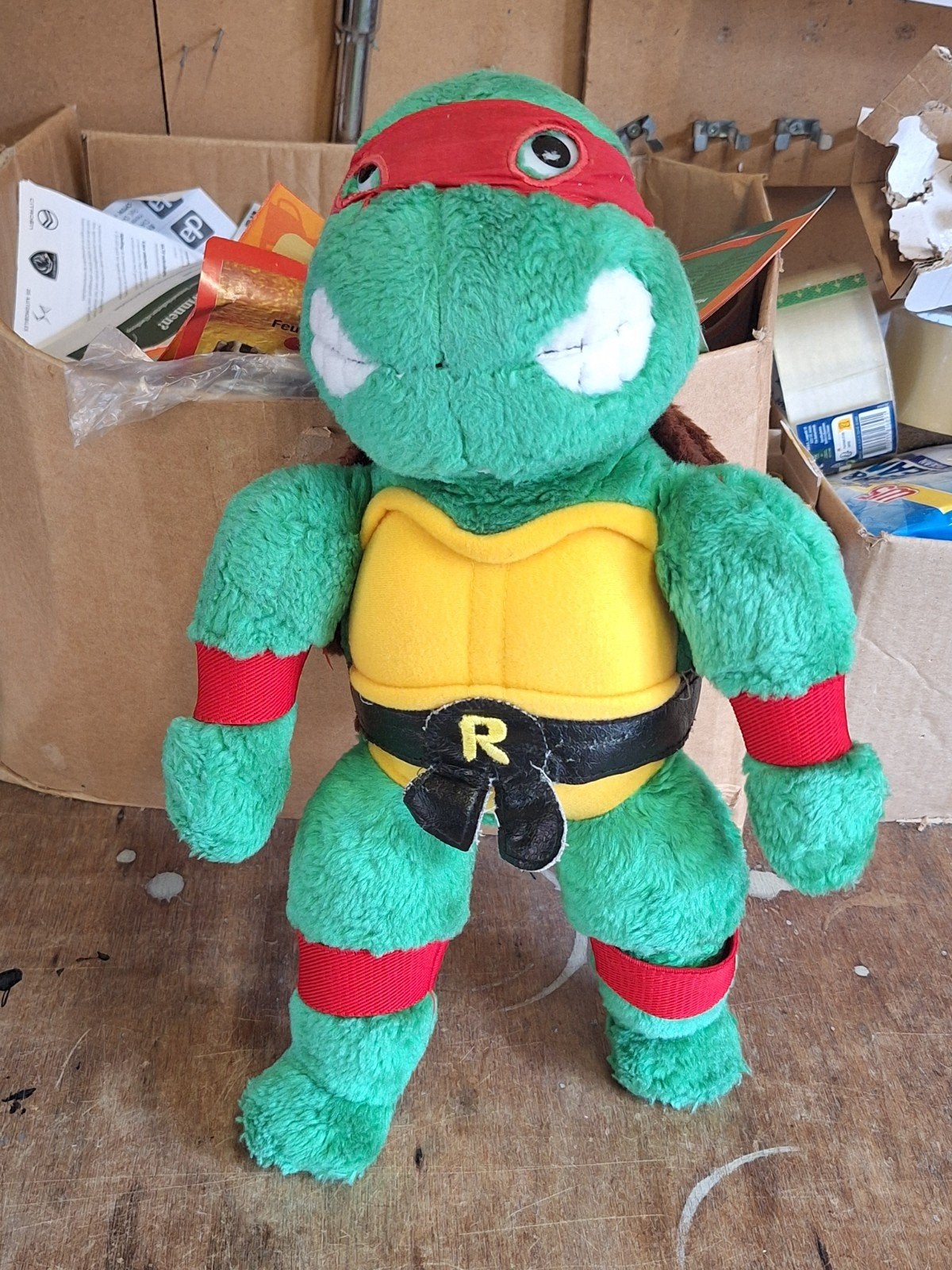 Vintage plush Ninja Turtle Raphael 1988 in mooie staat, Ophalen of Verzenden