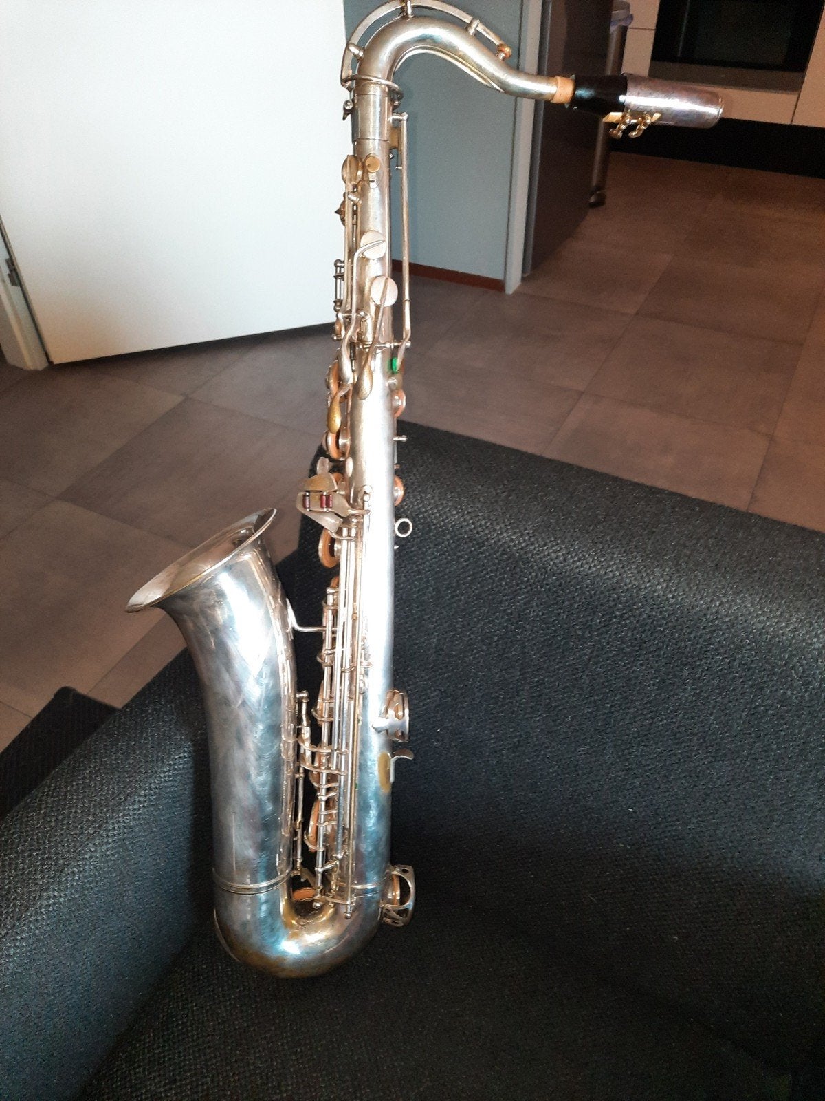 tenorsax king modell 3, Ophalen, Gebruikt, Tenor, Met koffer