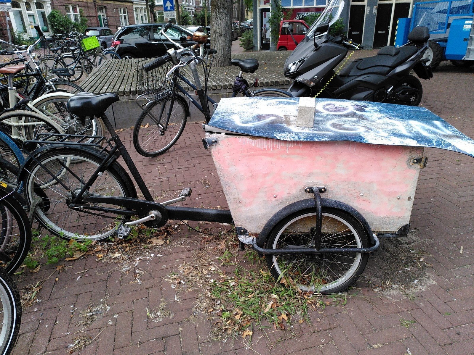 Babboe big bakfiets opknapper, Fietsen en Brommers, 4 kinderen of meer, Gebruikt, Trommelrem, Ophalen