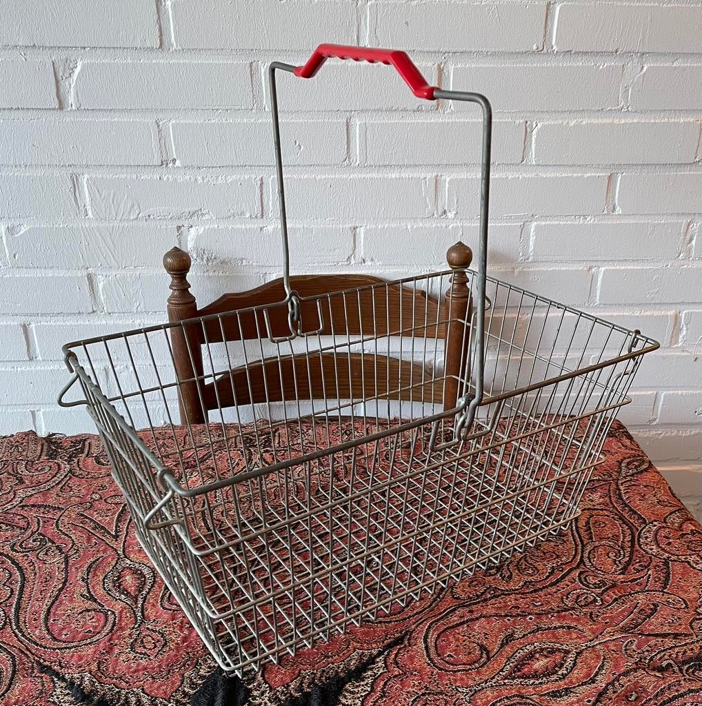 Een Vintage winkelmandje, Antiek en Kunst, Ophalen of Verzenden