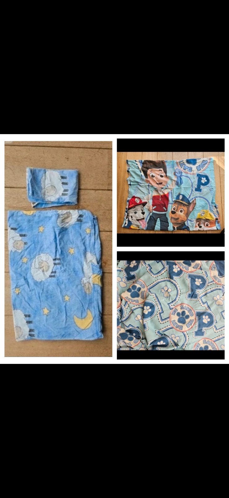 Paw Patrol en schapen dekbedovertrekken met kussenslopen, Gebruikt, Eenpersoons, Blauw, Dekbedovertrek