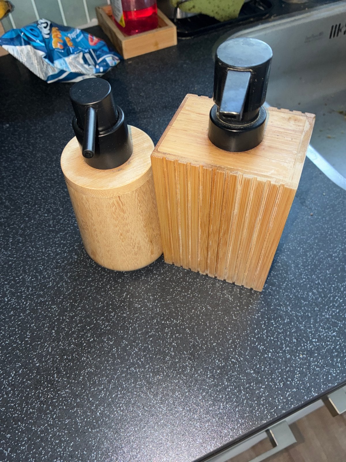 Gratis bamboe zeeppompjes (2 stuks), Ophalen of Verzenden, Gebruikt, Hout, Bruin