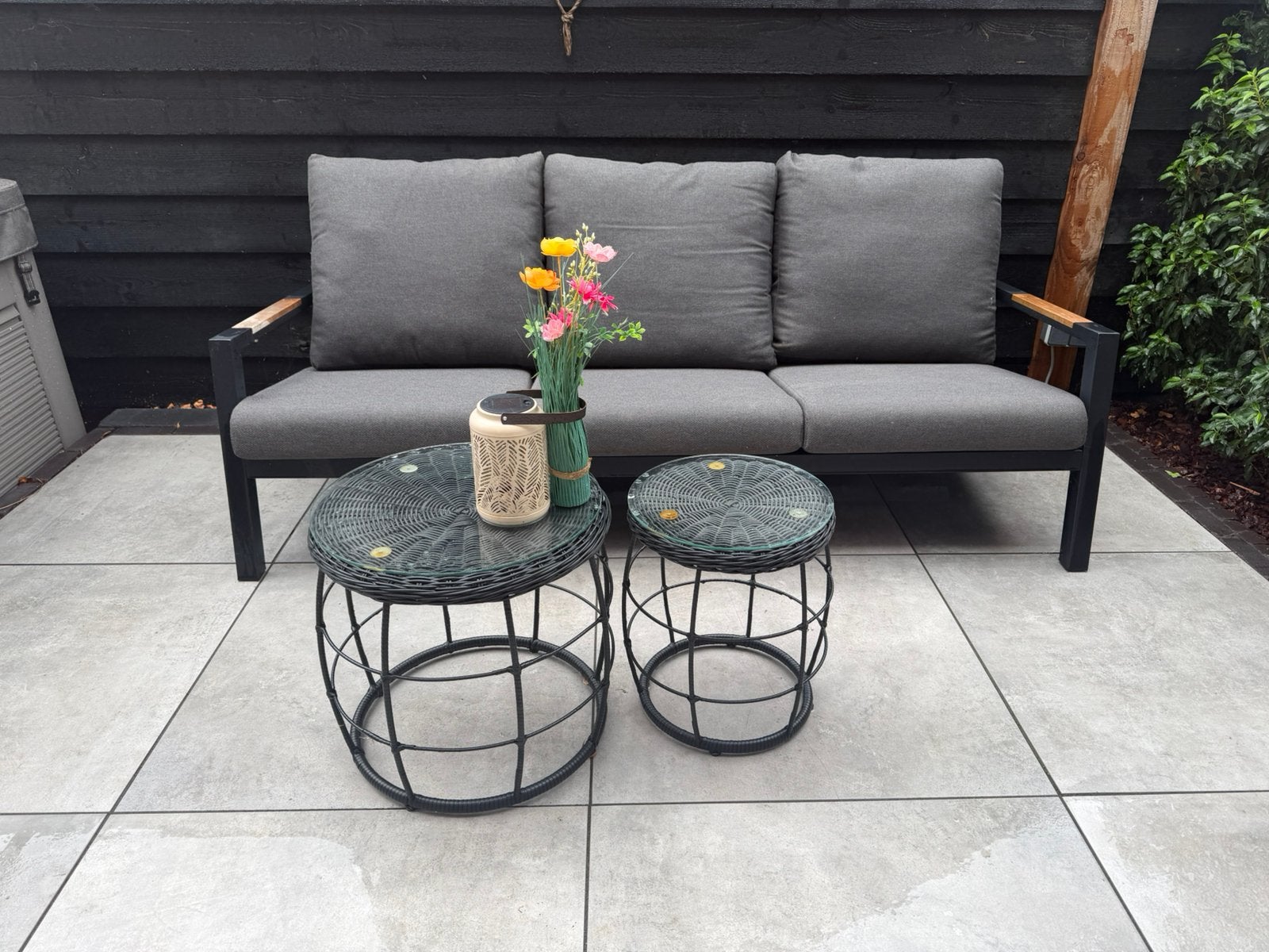 Drie zits loungebak, Tuin en Terras, Ophalen, Zo goed als nieuw, Overige materialen, 2 zitplaatsen