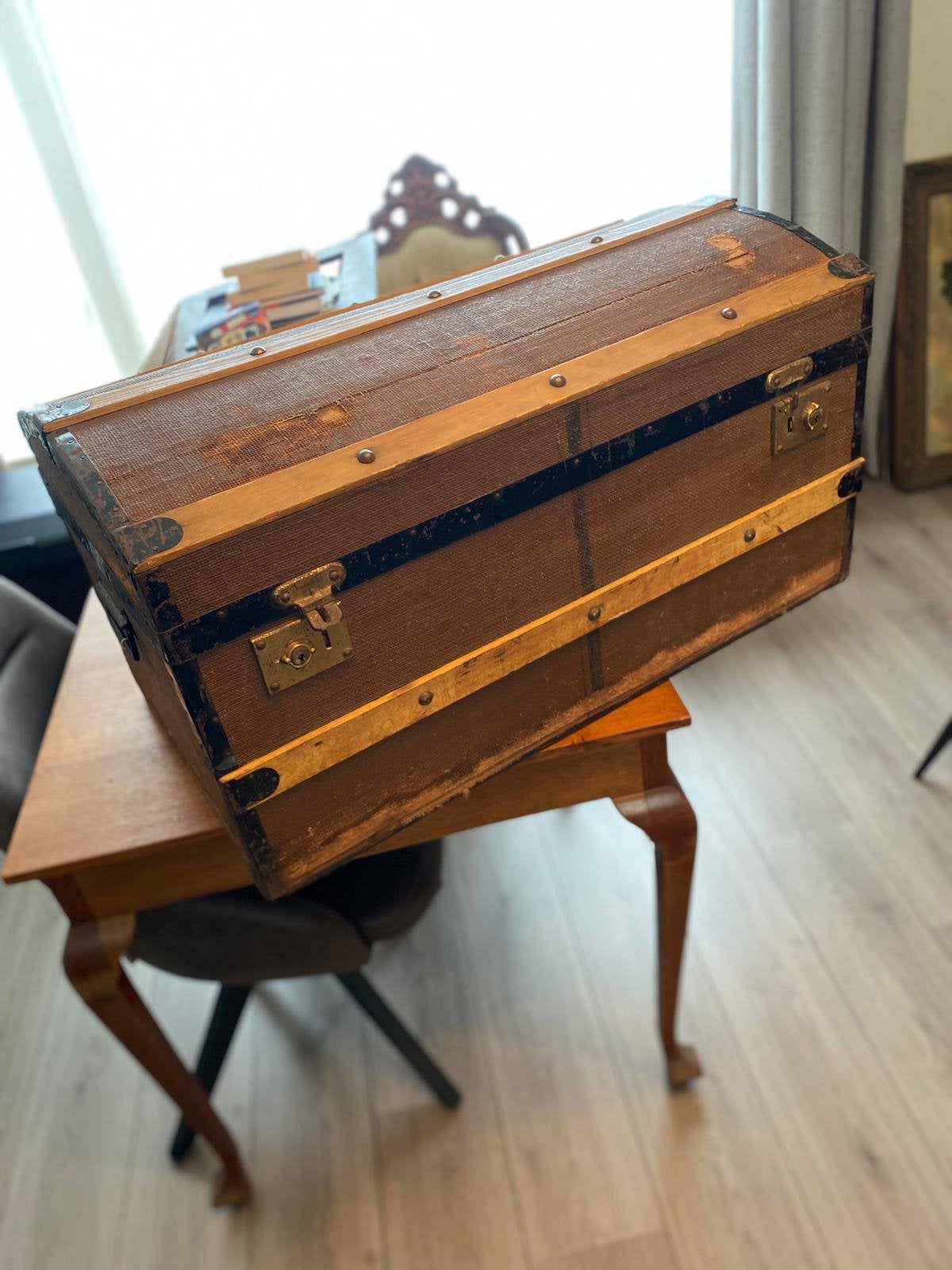 Antieke oude hut koffer 80x45x43cm, Ophalen, Minder dan 50 cm, Gebruikt, 50 tot 100 cm