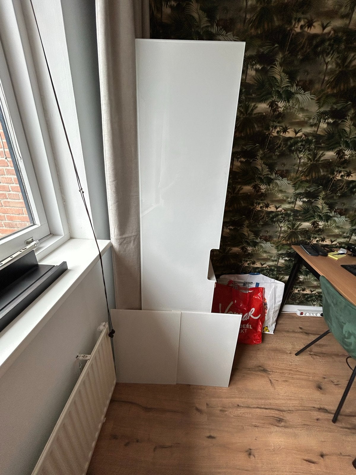 Besta glasplaat wit, Ophalen, Gebruikt