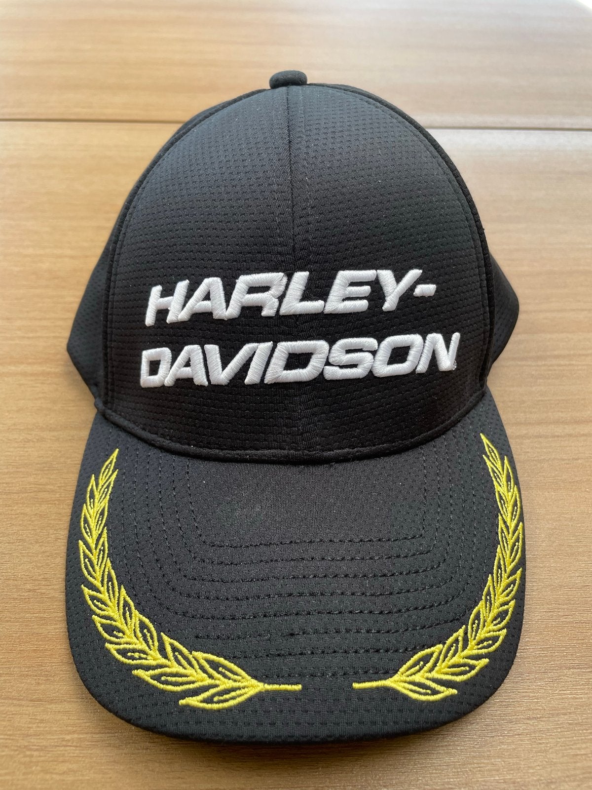 Harley-Davidson Racing Cap - Zwart met Gele Details, Ophalen of Verzenden, Tweedehands, Heren