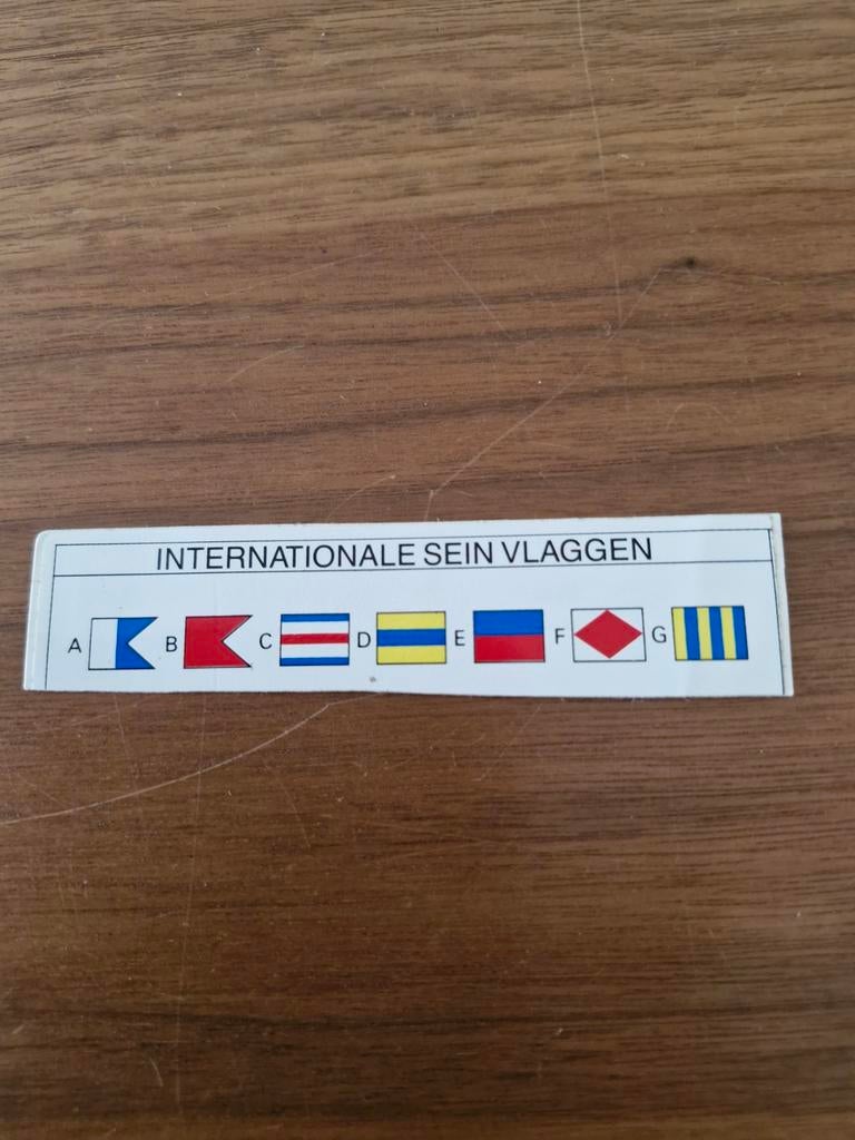 7268 Sticker Internationale Seinvlaggen, Ophalen of Verzenden, Zo goed als nieuw