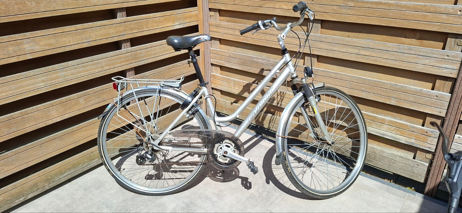 Giant Explorer dames fiets, Fietsen en Brommers, Fietsen | Dames | Damesfietsen, Ophalen, Gebruikt, Velgrem, Versnellingen