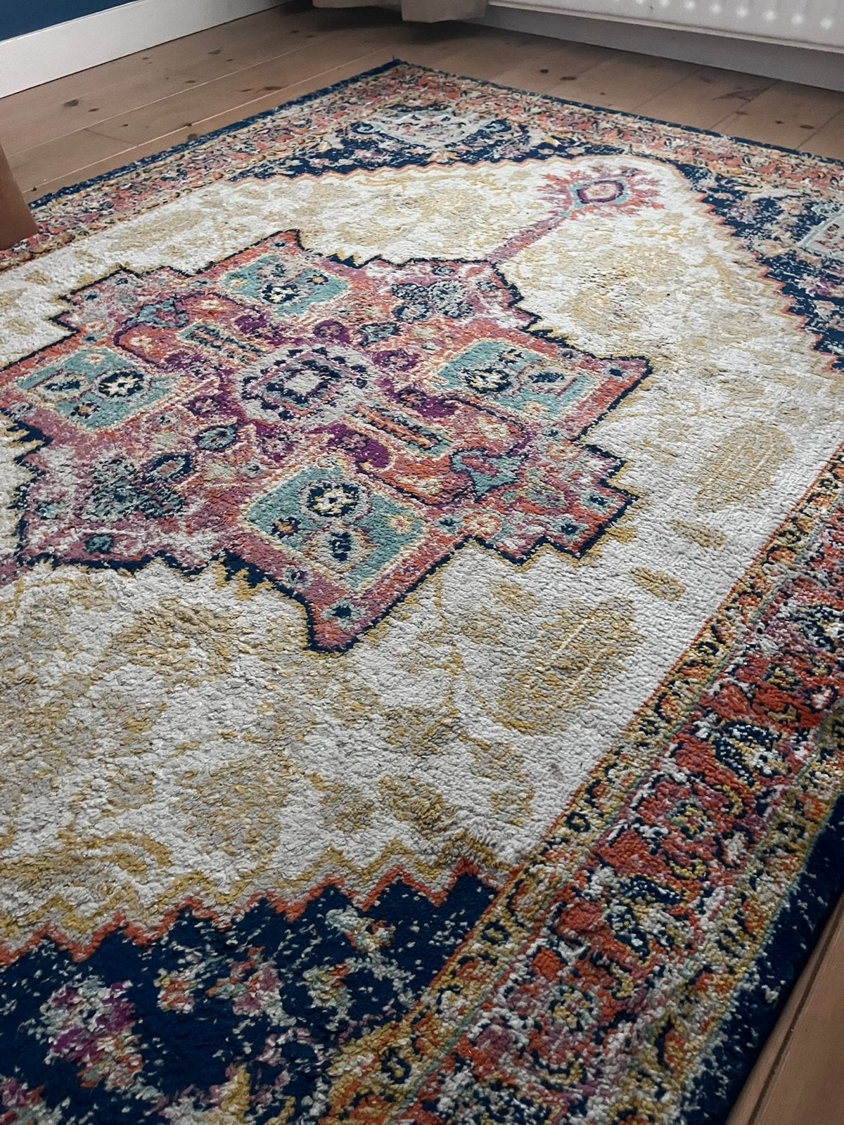Bohemian Vloerkleed - Zo goed als nieuw, Ophalen, 100 tot 150 cm, Beige, 200 cm of meer