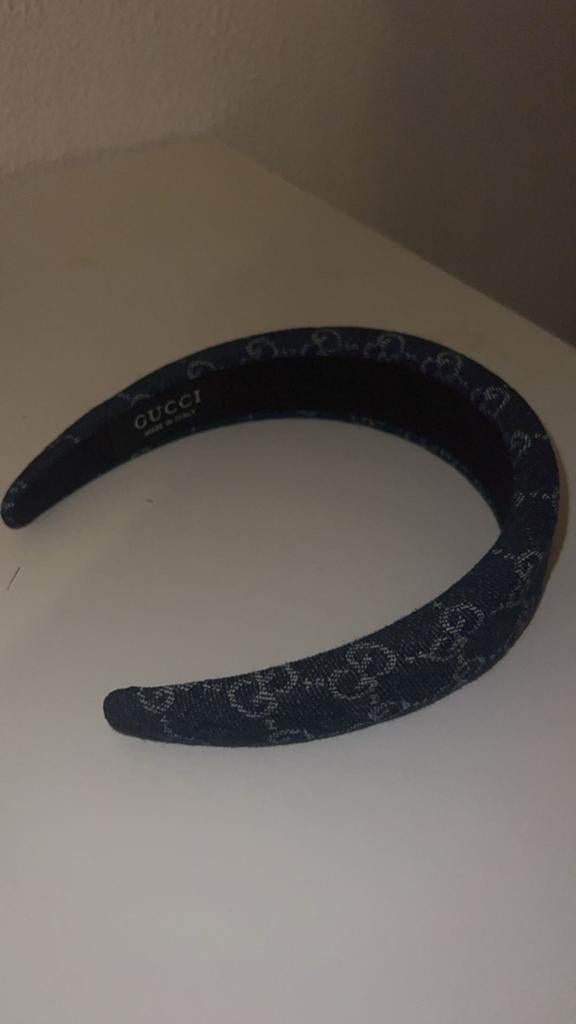 Gucci Haarband Denim GG donkerblauw, Ophalen of Verzenden, Zo goed als nieuw