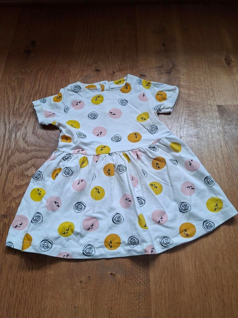 Hema jurkje met stippen en gezichtjes maat 92, Kinderen en Baby's, Kinderkleding | Maat 92, Meisje, Ophalen of Verzenden, Zo goed als nieuw