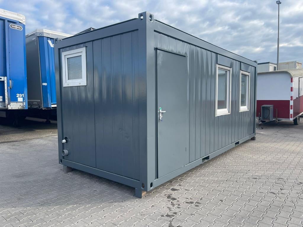 20ft Schaftunit / Kantoorunit met Toilet en Keukenblok, Ophalen of Verzenden