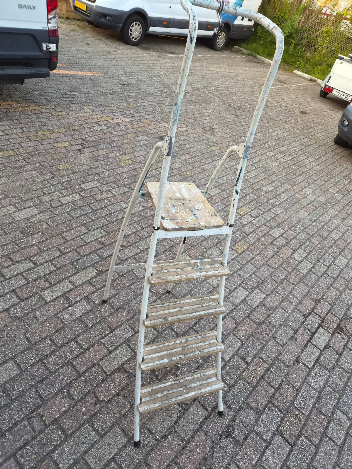 Vintage Brabantia huishoudtrap - Opklapbaar, Doe-het-zelf en Verbouw, Ophalen, Gebruikt, Trap, Opvouwbaar of Inschuifbaar